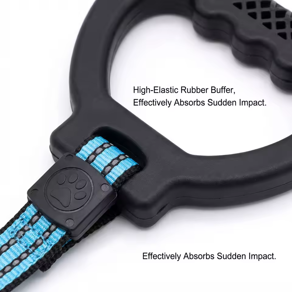 Reflective dog leash with anti-slip grip, strong nylon training leash.