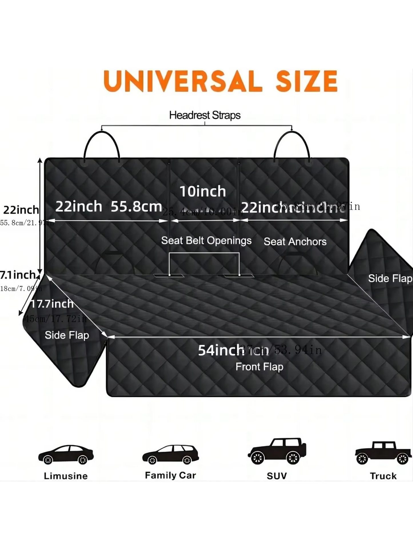 Waterproof Dog Car Seat Cover Rear Hammock Protector Pet Travel Mat