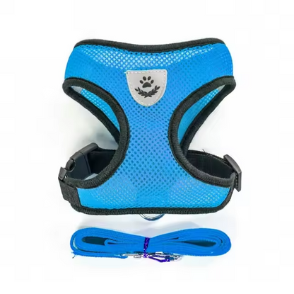 Dog Cat Harness with Lead Adjustable Mesh Reflective Vest Small Pet