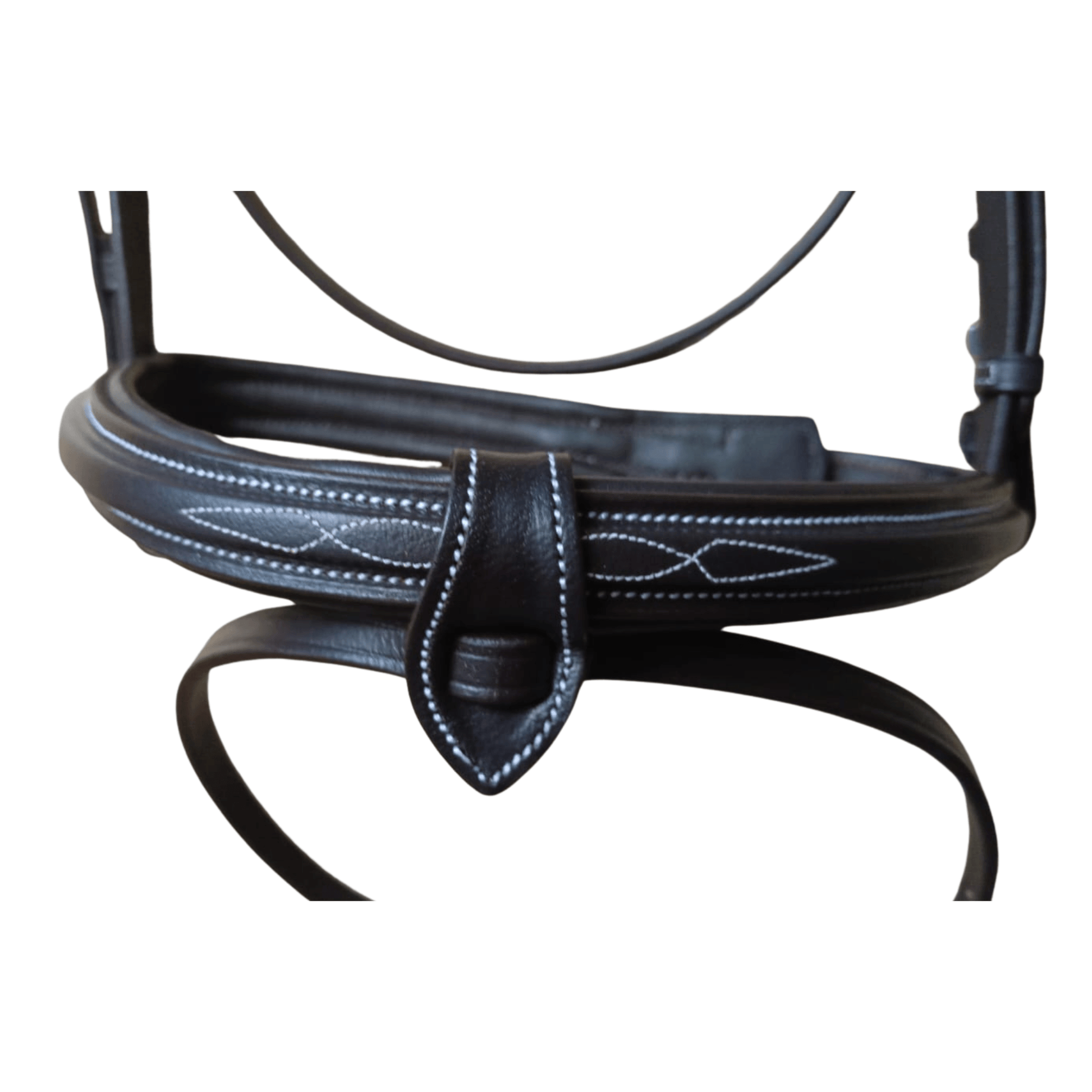 Black Leather Horse Bridle with Reins – Padded Fancy Stitch - BH-02 Havana - Youshaelia