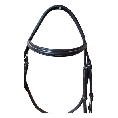 Black Leather Horse Bridle – Classic Padded Design - BH-04 Havana - Youshaelia