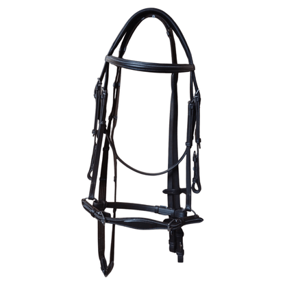 Black Leather Horse Bridle – Classic Padded Design - BH-04 Havana - Youshaelia