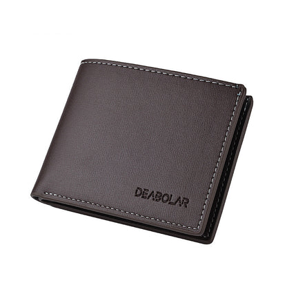 Black wallet with 'DEABOLAR' branding on a white background