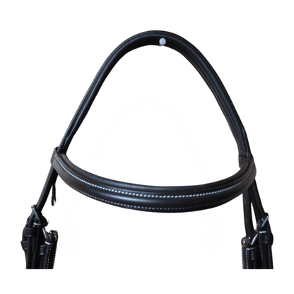 Black Leather Horse Bridle – Classic Padded Design - BH-04 Havana - Youshaelia