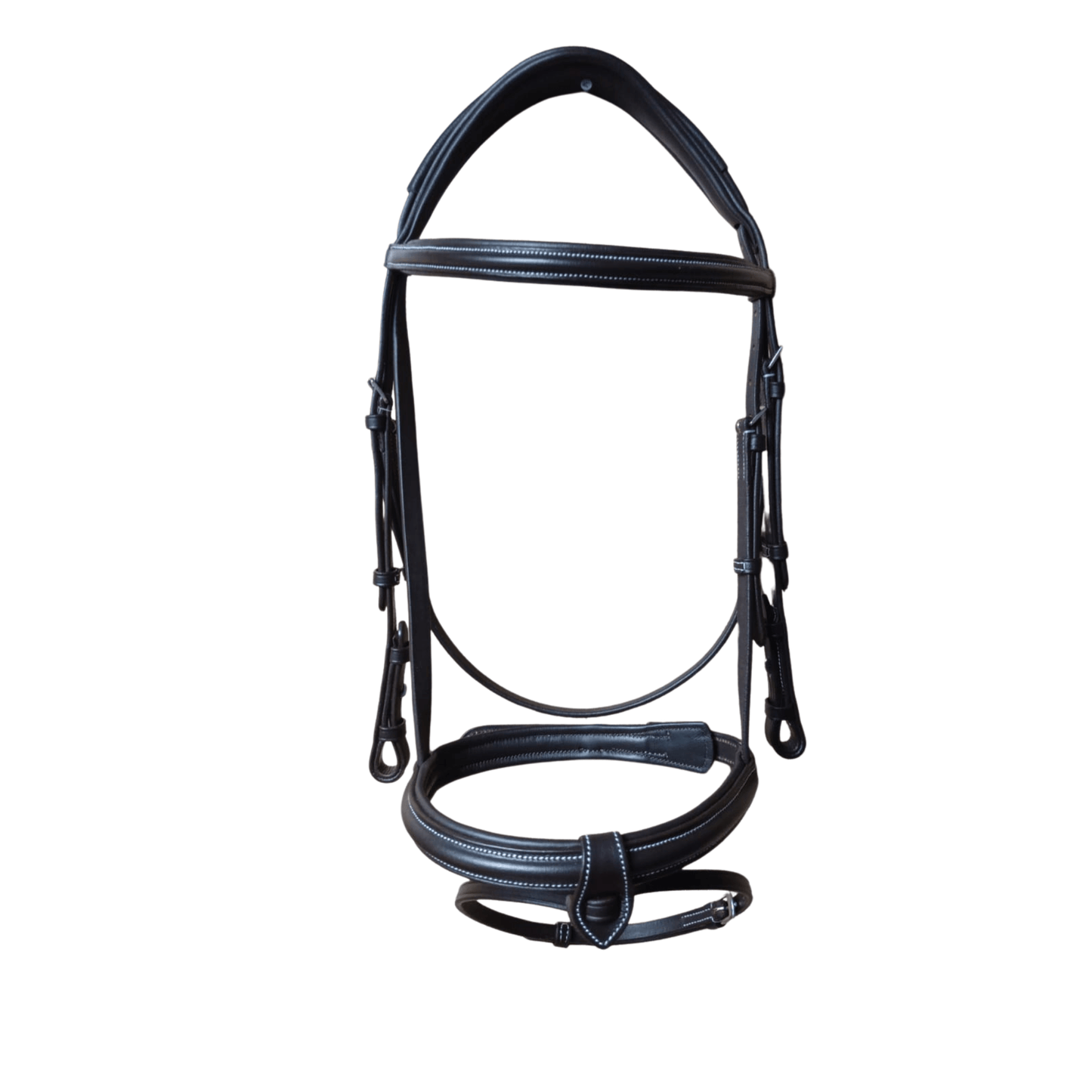 Black Leather Horse Bridle with Reins – Padded Cowhide Bridle BH-01 Havana - Youshaelia