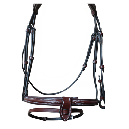 Leather Horse Bridle with Nameplate – Padded Cowhide Bridle-103-R Oak Brown - Youshaelia