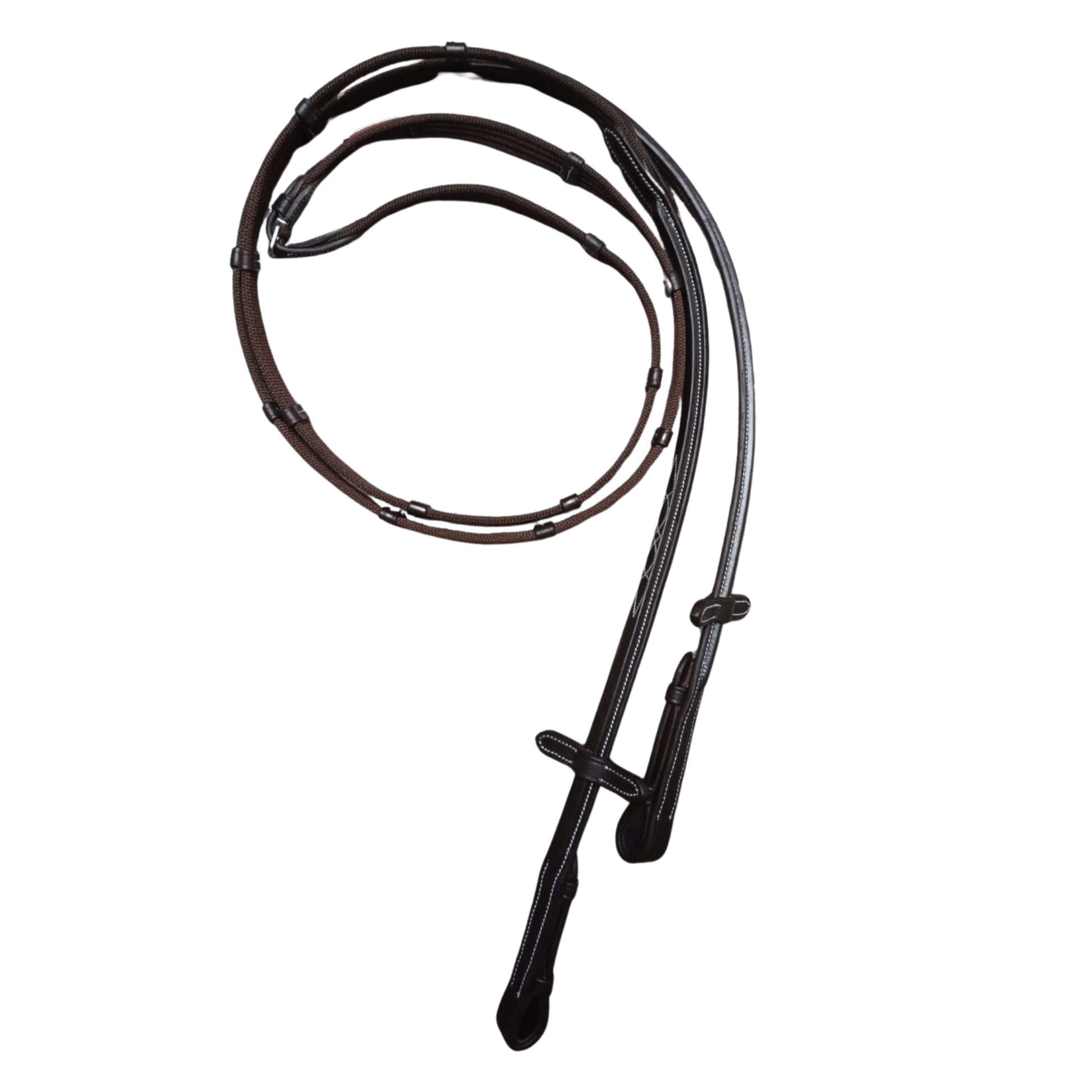 Black Leather Horse Bridle with Reins – Padded Fancy Stitch - BH-02 Havana - Youshaelia