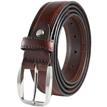 Leren Herenriem-Handgemaakt-Bruine Formele Riem