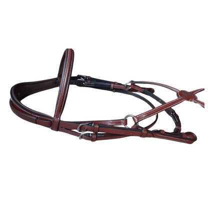 Brown Anatomical Horse Bridle with Breastplate – Leather Set - BH3 Oak Brown - Youshaelia