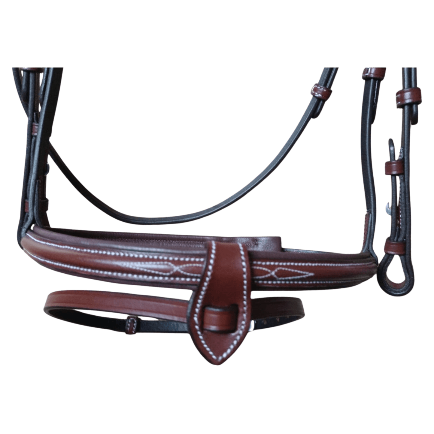 Leather Horse Bridle with Nameplate – Padded Cowhide Bridle-103-R Oak Brown - Youshaelia