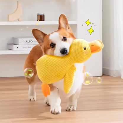 Hund Plüsch Entenspielzeug Interaktives Quietsche-Trostspielzeug Welpe Kauen Teddy