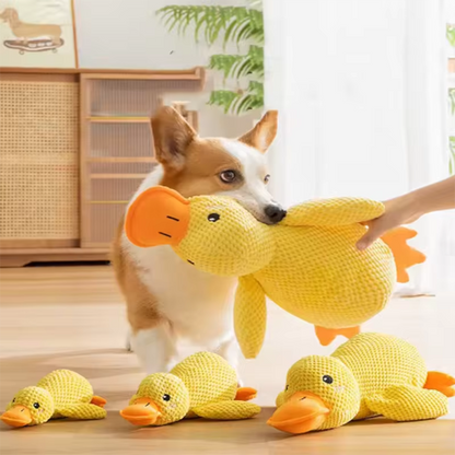 Hund Plüsch Entenspielzeug Interaktives Quietsche-Trostspielzeug Welpe Kauen Teddy
