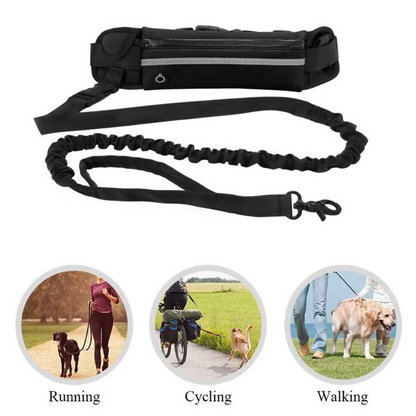 Handsfree Hondenriem met Heuptas